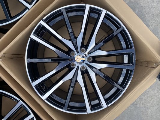 5x112 22 Inch Black Alloy Wheels , ET37 Forged Aluminum Rims