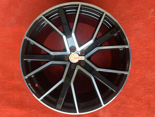 10J 22 Inch Black Alloy Wheels , ET26 5 Twin Spoke Alloy Wheels